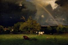 Over the river-George Inness-Framed Giclee Print