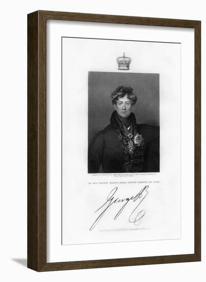 George IV, King of the United Kingdom and Hanover, 19th Century-E Scriven-Framed Giclee Print