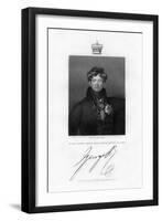 George IV, King of the United Kingdom and Hanover, 19th Century-E Scriven-Framed Giclee Print