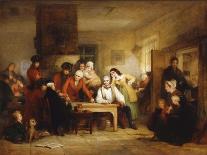 The Smoking House at Chelsea Hospital: Pensioners Describing the Battle of Corunna, 1834-George Jones-Giclee Print