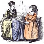 Girl and New Governess, 1874-George L. Du Maurier-Giclee Print