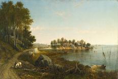 Morning, View on Smith's Island, Norwalk Bay, Connecticut, 1863 (Oil on Canvas)-George Loring Brown-Framed Giclee Print