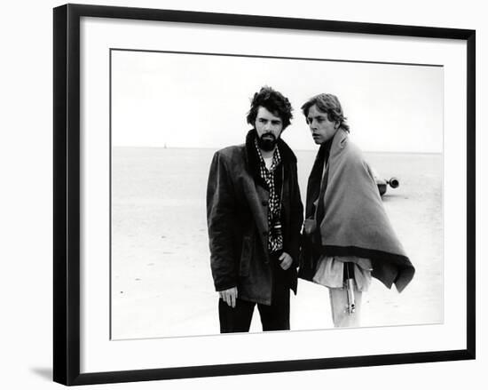 GEORGE LUCAS; MARK HAMILL. "Star Wars: Episode IV-A New Hope" [1977], directed by GEORGE LUCAS.-null-Framed Photographic Print