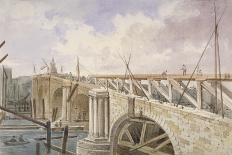 Demolition Work Being Carried Out on Blackfriars Bridge from the Surrey Shore, London, 1865-George Maund-Giclee Print