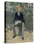 George Moore in the Artist's Garden, c.1879-Edouard Manet-Stretched Canvas