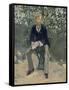 George Moore in the Artist's Garden, c.1879-Edouard Manet-Framed Stretched Canvas