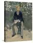 George Moore in the Artist's Garden, c.1879-Edouard Manet-Stretched Canvas