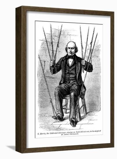 George Morris, the Celebrated Bell Ringer, on 8 Bells, 1863-null-Framed Art Print