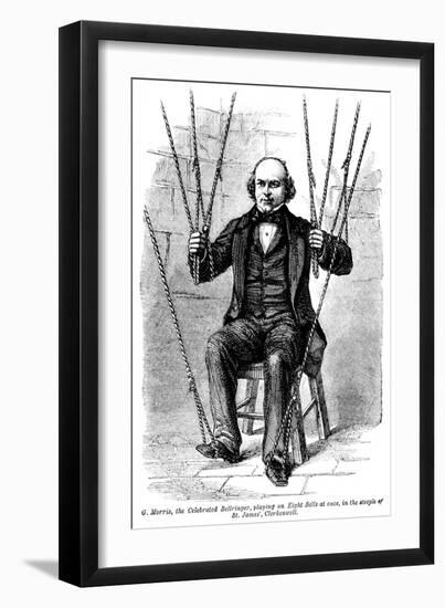 George Morris, the Celebrated Bell Ringer, on 8 Bells, 1863-null-Framed Art Print