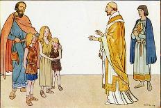 St. Gregory with English Children-George Morrow-Art Print
