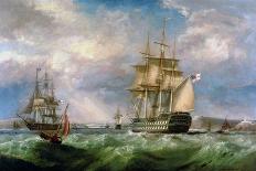 British Men-O-War Sailing into Cork Harbour-George Mounsey Wheatley Atkinson-Giclee Print