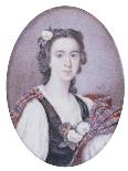 Flora Macdonald (1722-1790), in Black and White Dress with Bouquet of Roses and Tartan Plaid-George Murray-Framed Stretched Canvas