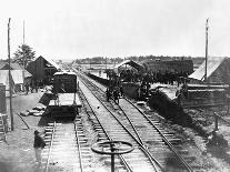 Confederate Soldiers at a Train Station-George N. Barnard-Photographic Print