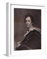 George Noel Gordon Byron, Lord Byron, English poet, 1894-Charles Turner-Framed Giclee Print