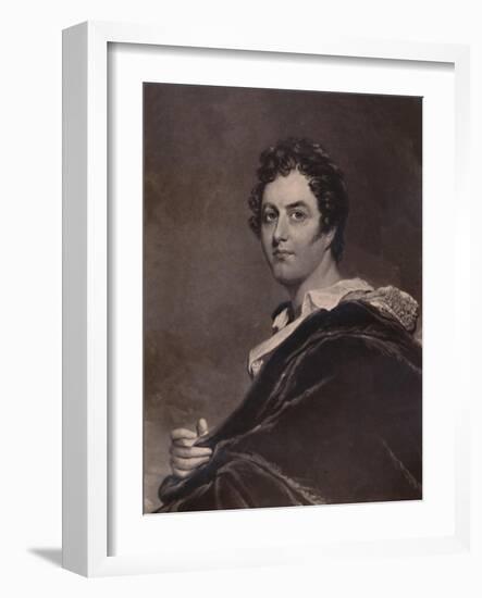 George Noel Gordon Byron, Lord Byron, English poet, 1894-Charles Turner-Framed Giclee Print