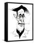 George Orwell - caricature-Neale Osborne-Framed Stretched Canvas