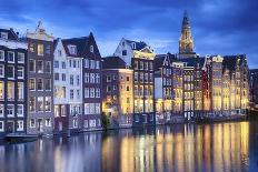 Amsterdam Old City at Night with the Oude Church-George Oze-Photographic Print