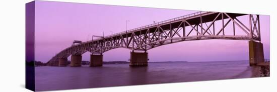 George P. Coleman Bridge over York River, Yorktown, Virginia, USA-null-Stretched Canvas