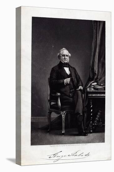 George Peabody Engraving-George Edward Perine-Stretched Canvas