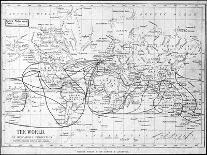Map of the World Showing Sailing Routes and Telegraph Cables, C1893-George Philip & Son-Giclee Print