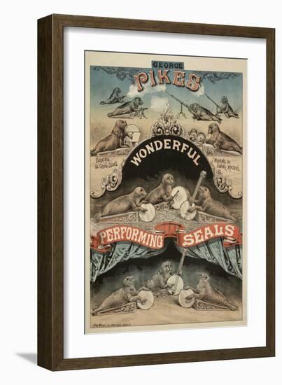 George Pike's Performing Seals-Henry Evanion-Framed Giclee Print