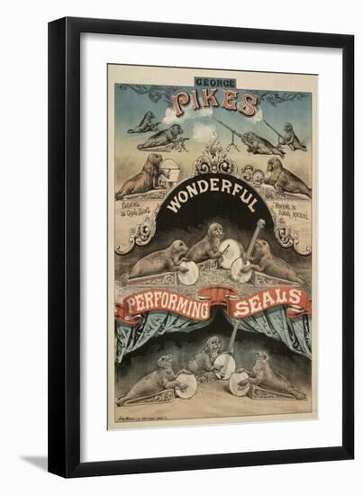 George Pike's Performing Seals-Henry Evanion-Framed Giclee Print