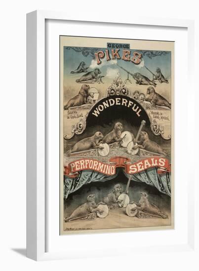 George Pike's Performing Seals-Henry Evanion-Framed Giclee Print