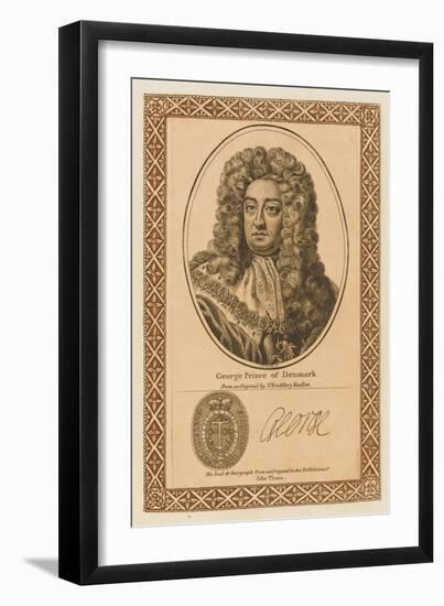 George Prince of Denmark Consort of Queen Anne with His Autograph-null-Framed Art Print