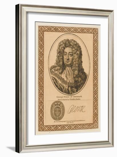 George Prince of Denmark Consort of Queen Anne with His Autograph-null-Framed Art Print