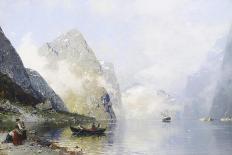 Beautiful Day on the Norwegian Fjord-George Rasmussen-Stretched Canvas