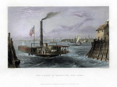 The Ferry at Brooklyn, New York, USA, 1838