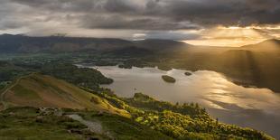 Sunrise over Derwentwater from the ridge leading to Catbells in the Lake District National Park, UK-George Robertson-Photographic Print