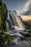 Sunset at the Loup o Fintry waterfall near the village of Fintry, Stirlingshire, Scotland-George Robertson-Framed Photographic Print