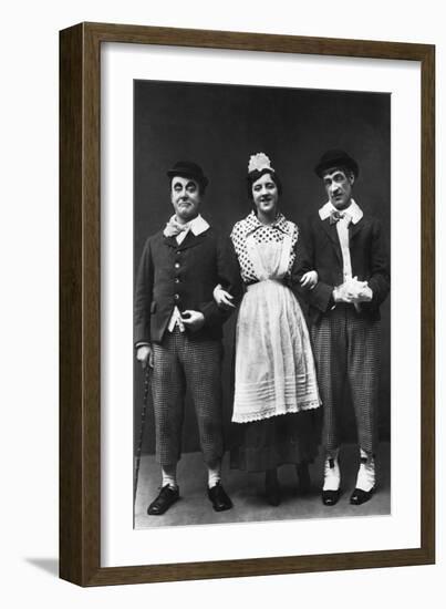 George Robey, Violet Loraine and Alfred Lester, Music Hall Entertainers, Early 20th Century-Wrather & Buys-Framed Photographic Print