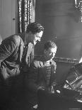 Benjamin Britten Rehearsing with Peter Pears-George Rodger-Premium Photographic Print
