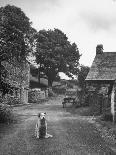 Jemima Puddle-Duck Posing in Front of Iron Gate Outside Beatrix Potter's Home-George Rodger-Photographic Print