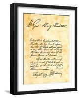 George Rogers Clark's Handwritten Demand for the Surrender of Vincennes, Indiana-null-Framed Giclee Print