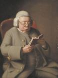 Portrait of Isaac Brodeau Reading a Book, 18th Century-George Roth-Stretched Canvas