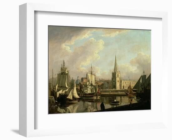 George's Dock Basin, Liverpool, 1797-John Thomas Serres-Framed Giclee Print