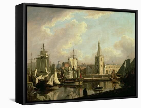 George's Dock Basin, Liverpool, 1797-John Thomas Serres-Framed Stretched Canvas