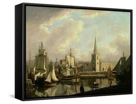 George's Dock Basin, Liverpool, 1797-John Thomas Serres-Framed Stretched Canvas