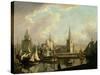 George's Dock Basin, Liverpool, 1797-John Thomas Serres-Stretched Canvas