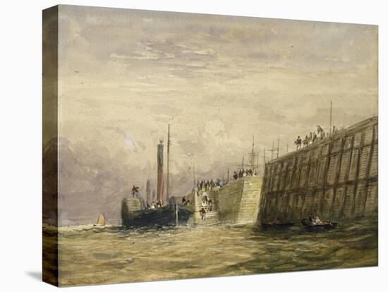 George's Dock, Liverpool, C.1830-David Cox-Stretched Canvas