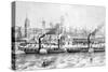 George's Landing Stage, Pier Head, Liverpool, C.1855-null-Stretched Canvas