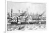 George's Landing Stage, Pier Head, Liverpool, C.1855-null-Framed Giclee Print