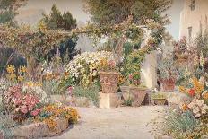 'Upper Terrace, Villa Imperiale, Genoa', 1900-George Samuel Elgood-Framed Giclee Print