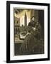 George Sand and de Musset-Auguste Rouquet-Framed Art Print