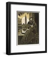 George Sand and de Musset-Auguste Rouquet-Framed Art Print