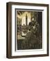 George Sand and de Musset-Auguste Rouquet-Framed Art Print