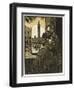 George Sand and de Musset-Auguste Rouquet-Framed Art Print